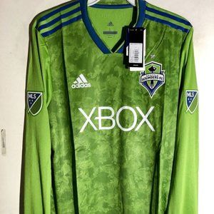 ADIDAS AUTHENTIC SEATTLE SOUNDERS ONFIELD LONG SLEEVE JERSEY ALL sizes New wTAGS